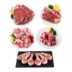 澳洲进口牛肉组合D款(牛腱肉、牛腩块、牛尾骨、牛排、羊排）限江浙沪地区